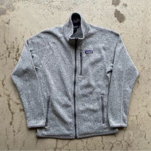 Patagonia Full zip Grey Fleece men’s medium sweater jacket polyester
